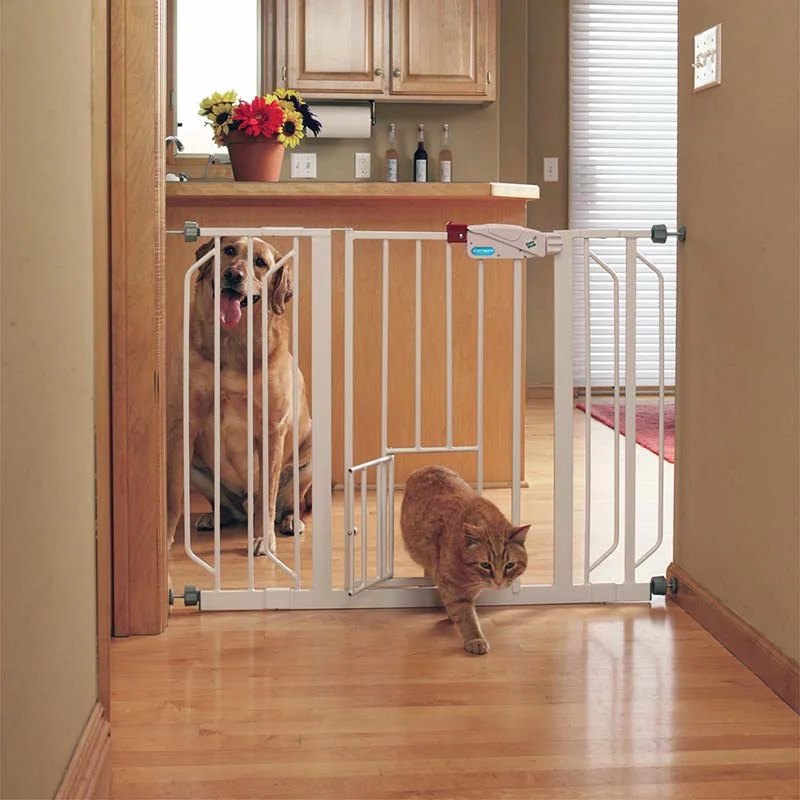 - Indoor pet toy recommendationsExtra Wide Pet Gate with Bonus Small Pet Door