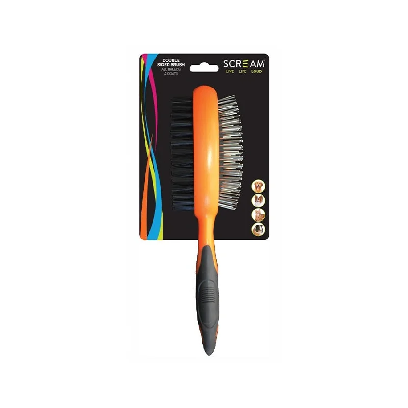 - Parrot climbing and standing wooden frameScream Double Sided Brush Loud Orange