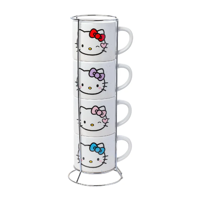 - Custom pet birthday cakeHello Kitty Winking Hearts 5-Piece Ceramic Mug Stack