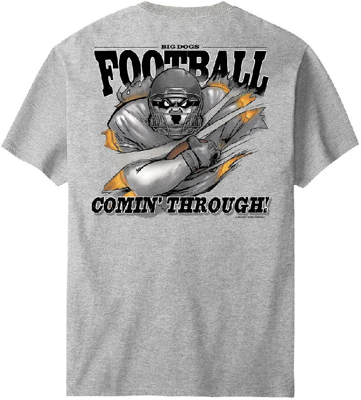 - Remote interactive pet feederFootball Coming Through T-Shirt