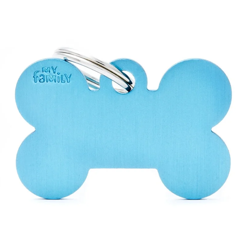 - Natural latex pet mattressMy Family ID Tags Basic Bone Light Blue