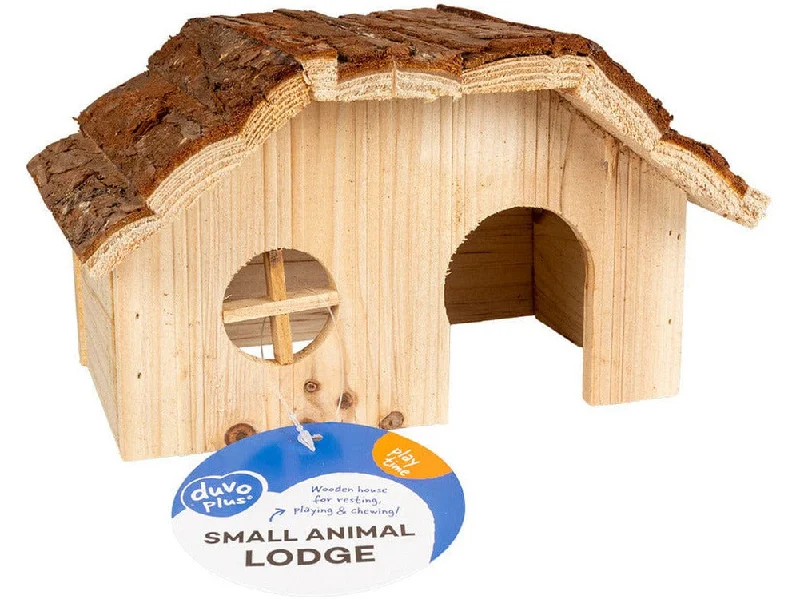  -Splash-proof food bowl AND Anti-choking slow food bowlSmall Animal Wooden Lodge Bark Roof