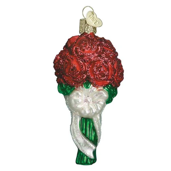 ---Red Rose Bouquet Ornament