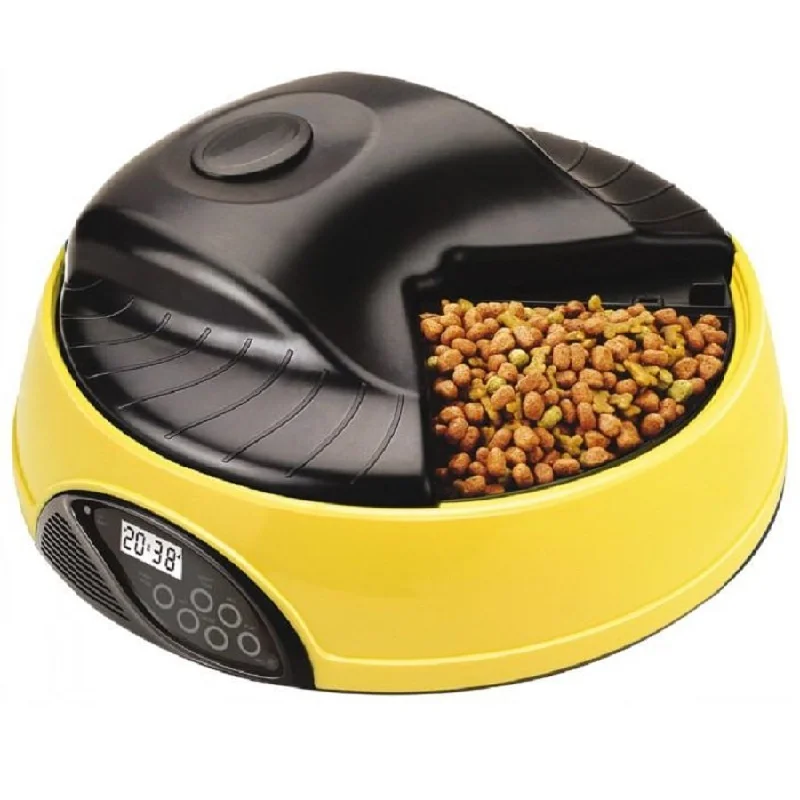 - Foldable and portable cat bagAutomatic 4 Tray Pet Feeder LCD Display