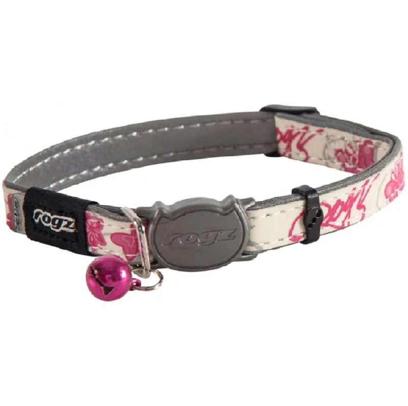 - Winter warm clothes for short-haired dogsRogz Glowcat Safeloc Collar Pink Butterfly