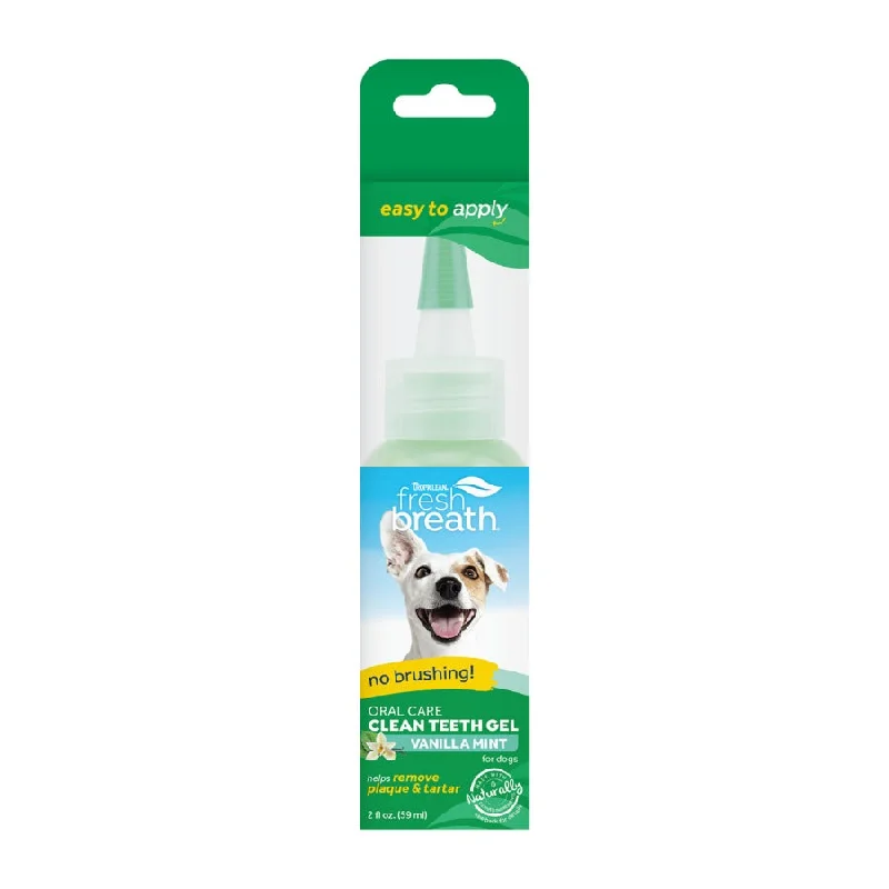 - Teething and chewing toys for puppiesTropiClean Fresh Breath Clean Teeth Vanilla Mint