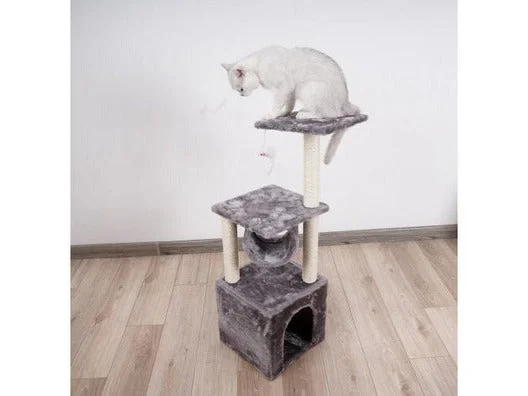 ---Cat Tree & Scratching Grey Dark Grey Beige 30*30*92