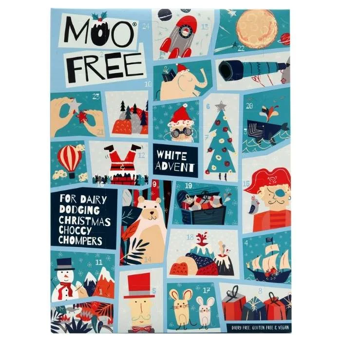 - Organic cotton dog bibsMoo Free - White Chocolate Advent Calendar, 2.5oz