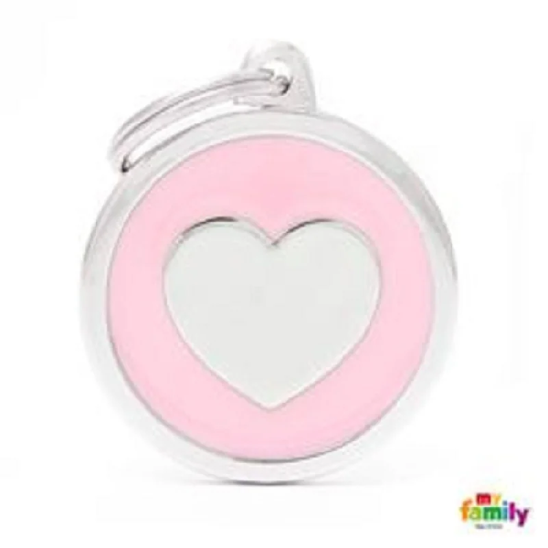 - Air box TSA certified check-inMy Family ID Tags Classic Heart Large Pink