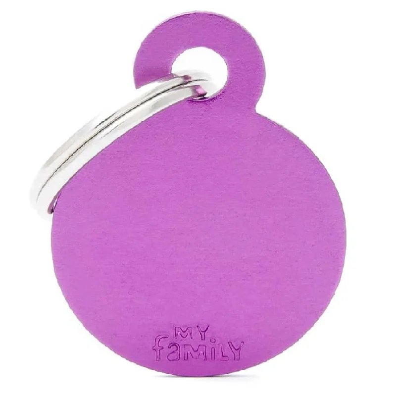  -Explosion-proof leash FOR LARGE dogsMy Family ID Tags Basic Circle Purple