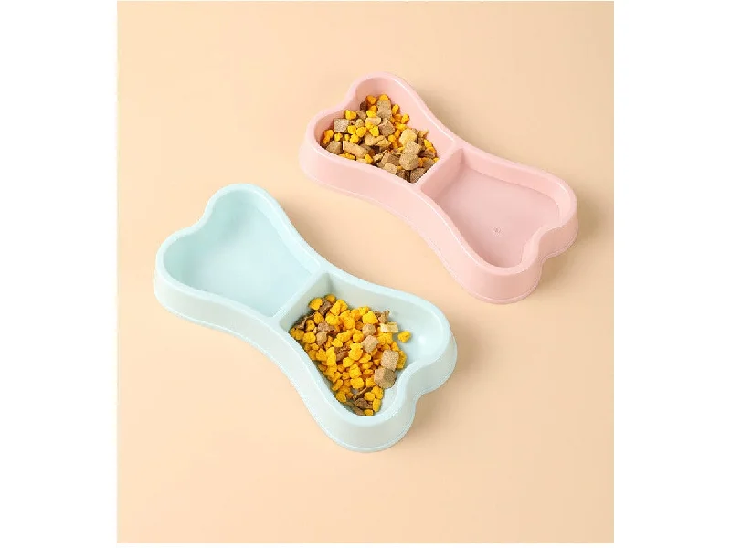 - Pregnant cat delivery room warming boxMacaron Plastic Bone-Shaped Double Bowl 24*12.5*3.5Cm