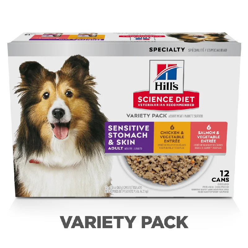 - Cat hair ball removal and hair removal creamHill's Science Diet Adult Sensitive Stomach & Skin Variety Pack Canned Dog Food