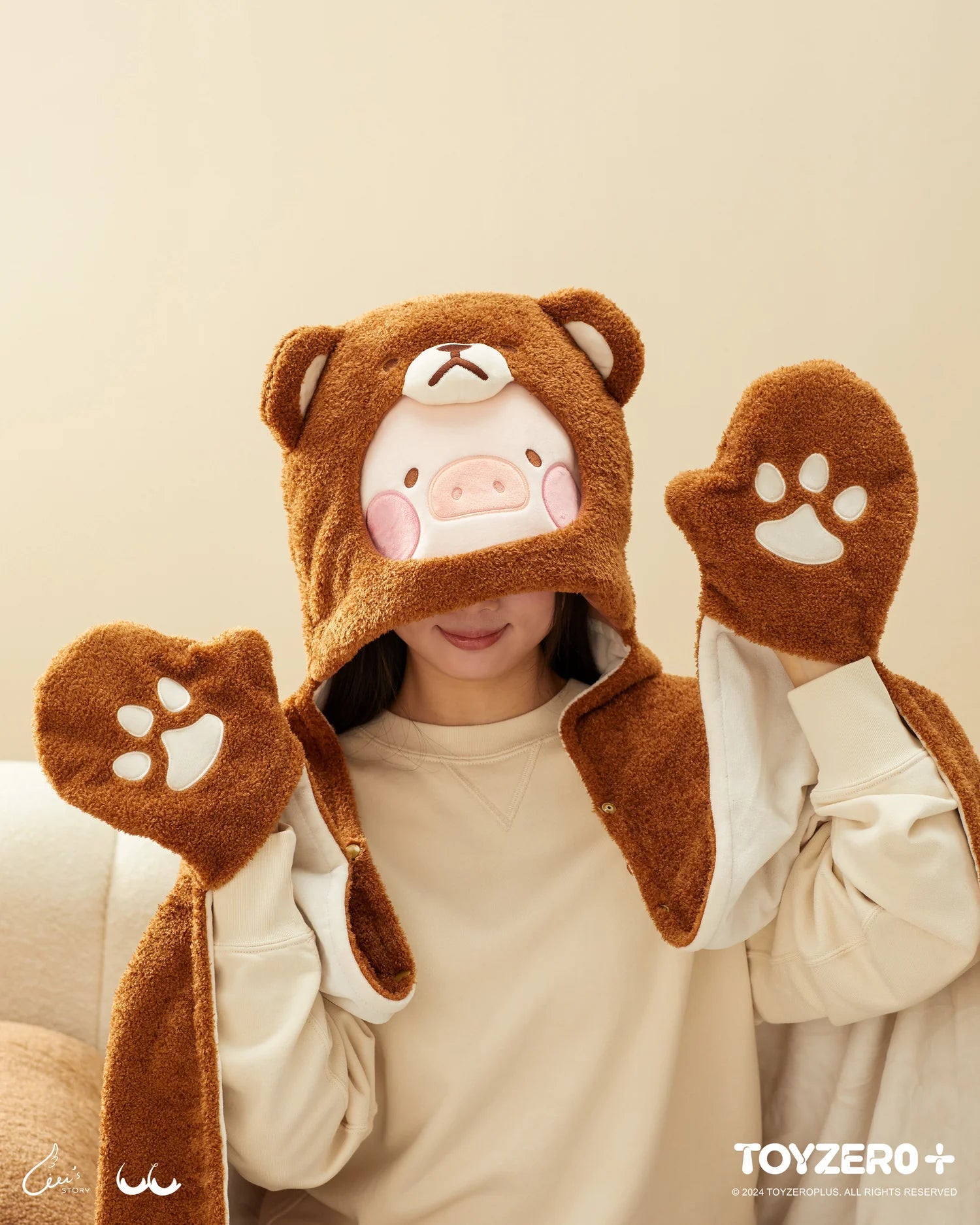 - Foldable and portable cat bagLuLu the Piggy Costume Series - Blanket with Hat