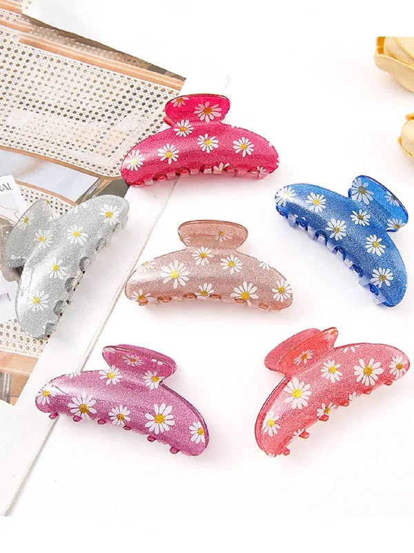 - Pet monitor with cameraBoho 1pc Romantic Cute Bohemian Daisy Floral Hair Claw With Jelly Color And Solid Color For Women, Suitable For Thick And Long Hair Ponytail, Everyday Use, Beach Vacation, Wedding Accessory, Gift For Friends And Mothers Day