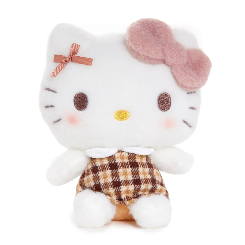 ---Hello Kitty 7" Plush (Mocha Check Series)