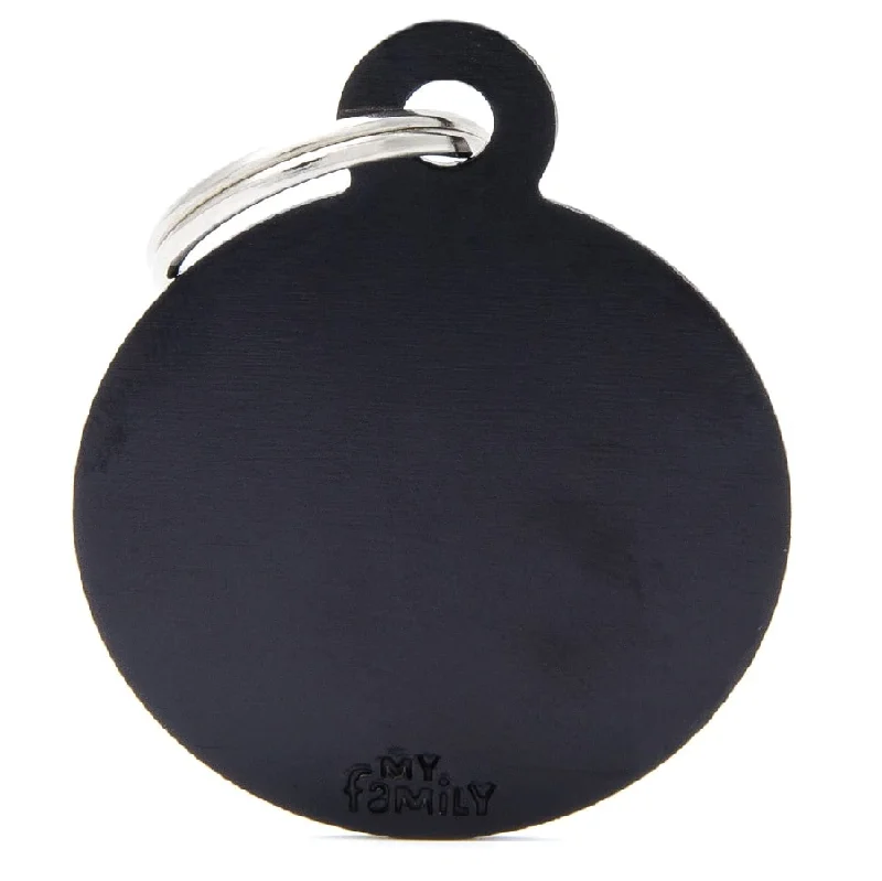 - Organic cotton dog bibsMy Family ID Tags Basic Circle Black