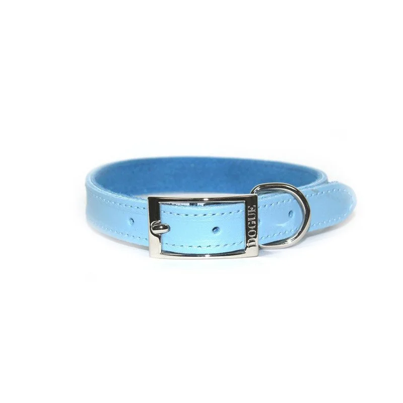 - Air box TSA certified check-inDogue Plain Jane Leather Dog Collar Blue