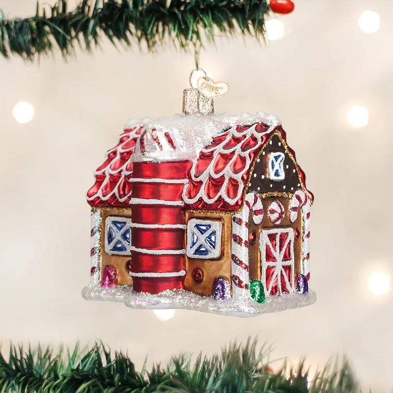  -Non-contact cat thermometerGingerbread Barn Ornament