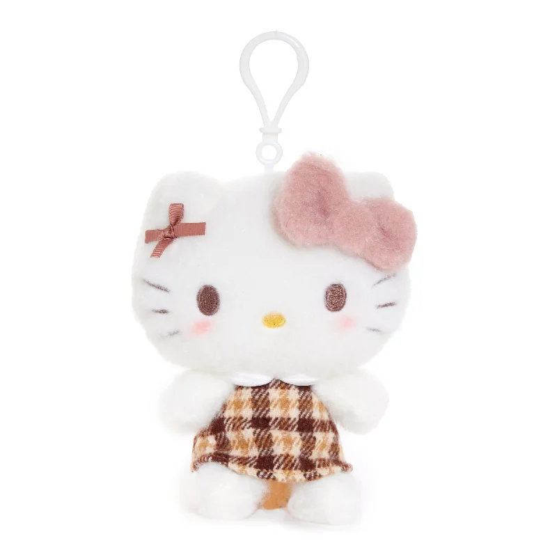 ---Hello Kitty Mascot Clip (Mocha Check Series)