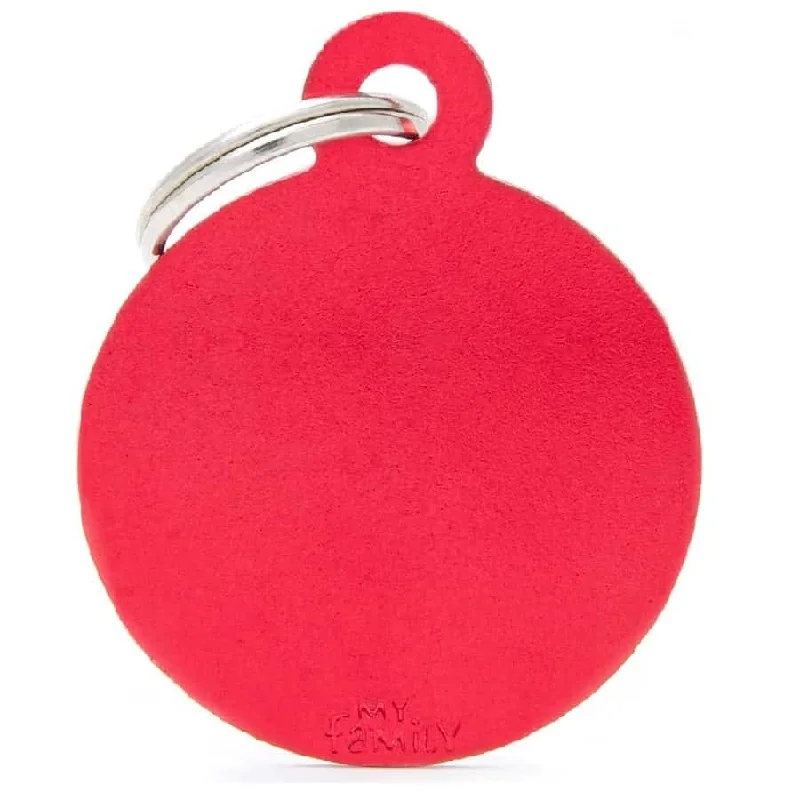 Pet ProductsMy Family ID Tags Basic Circle Red