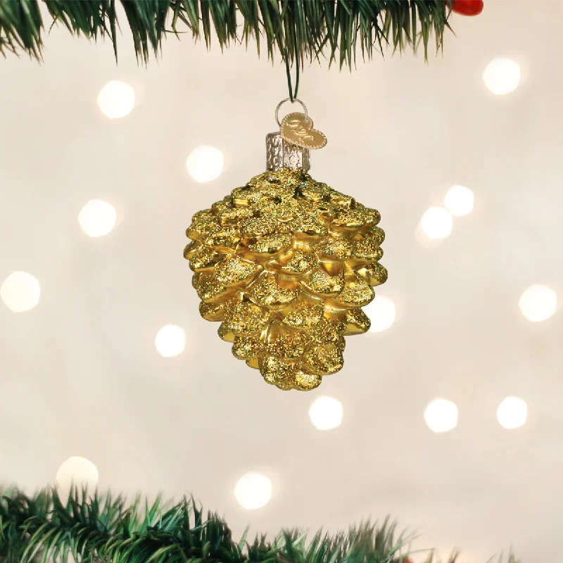 - ​​Christmas pet Christmas clothingSmall Gold Pine Cone