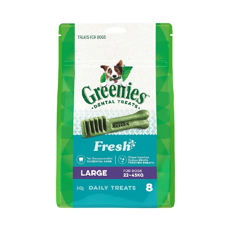 - Pet tear stain cleaning wipesGreenies Freshmint Dental Chews Large