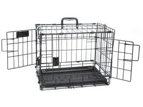 Pet ProductsVOYAGER Wire Crate - 2 doors new patented lock Black