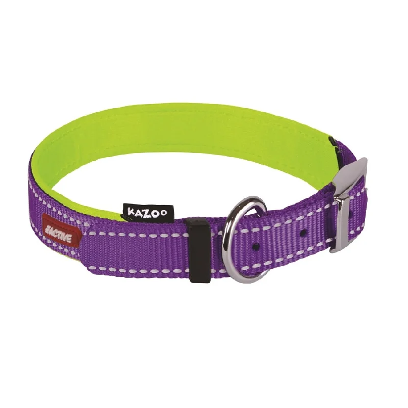 - Pet stroller can be taken on the planeKazoo Active Nylon Collar Purple Lime