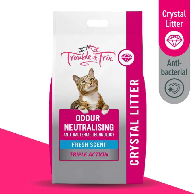 - Foldable and portable cat bagTrouble and Trix Litter Anti Bacterial Crystal