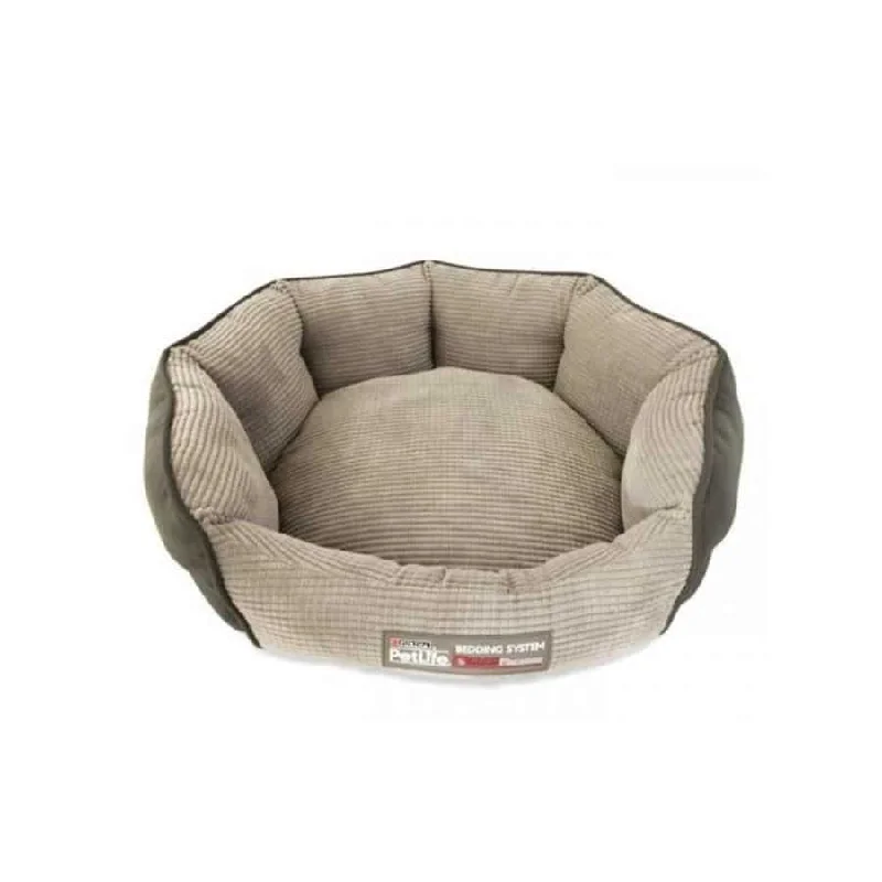 - ​​Christmas pet Christmas clothingPetlife Odour Resistant Dog Cat Cuddle Bed Grey XS