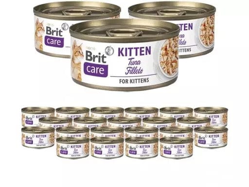 ---Brit Care Cat Kitten. Tuna Fillets 24x70g