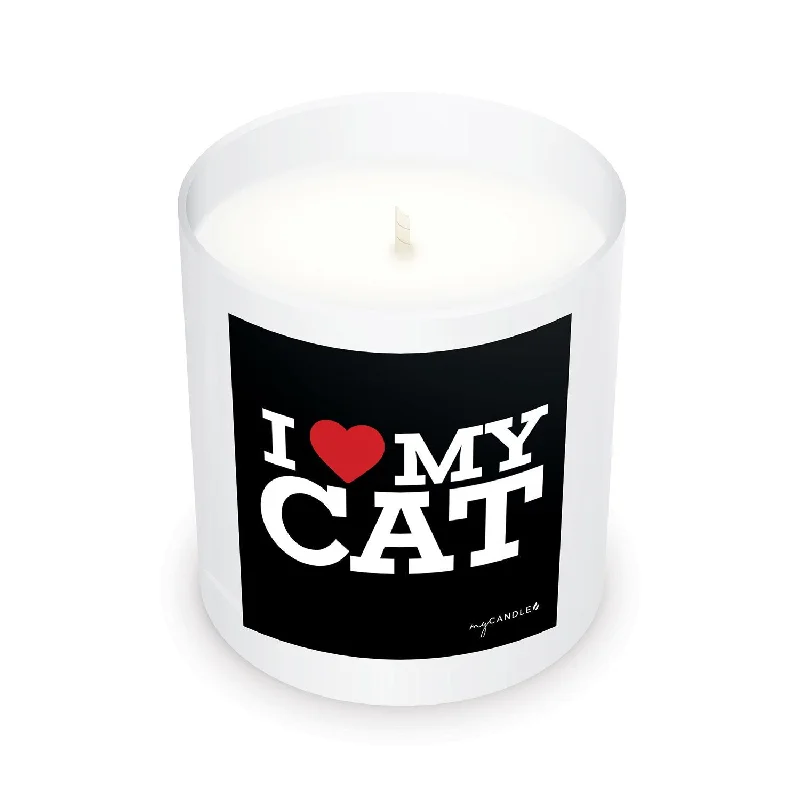  . **Functional Cat Food**  I Heart My Cat Candle