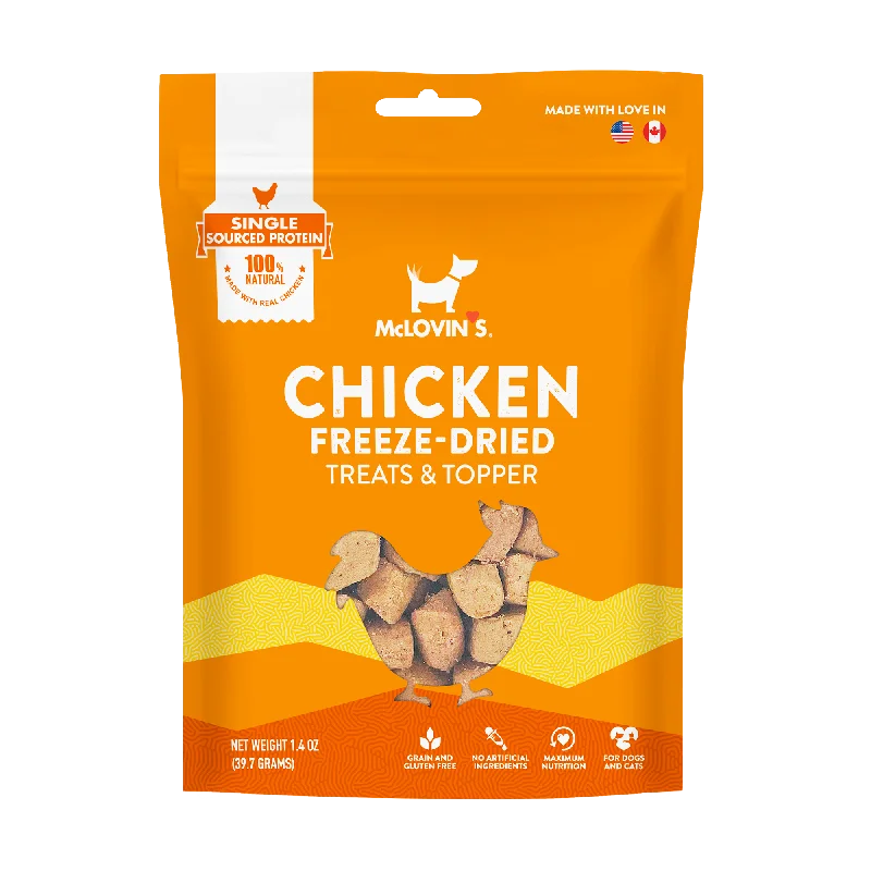  . **Ingredient-Related**  Freeze Dried Chicken Treats & Topper for Dogs & Cats, 1.4 oz