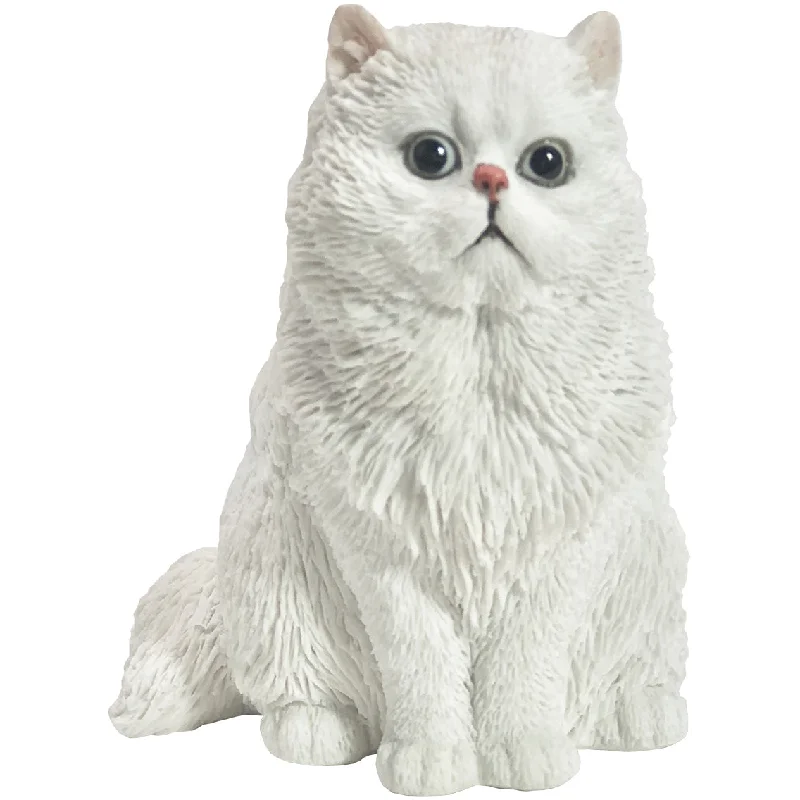    - Kitten food  White Persian Cat Sculpture