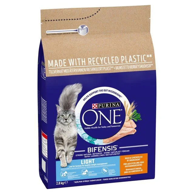    - How is Bricky cat food?  Purina ONE Light Dry Cat Food Chicken & Wheat   2.8kg