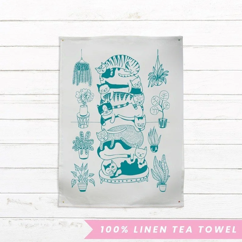  . **Functional Cat Food**  Tea Towels - Cat Stack