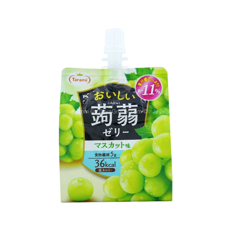    - Affordable cat food with good quality  Tarami Oshii Konnyaku Jelly Muscat Grape Flavour 150g