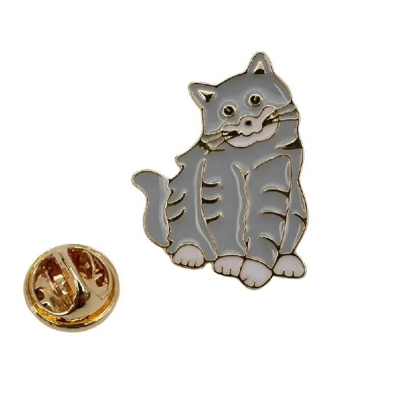    - Outdoor cat food  Cat Memento Pin Grey