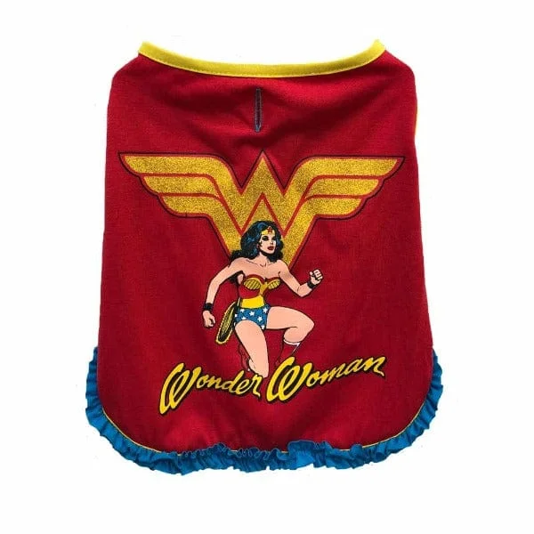  -Anti-scratch scratching board AND cat bed in oneDC Comics Wonderwoman Top with Ruffle for Dogs