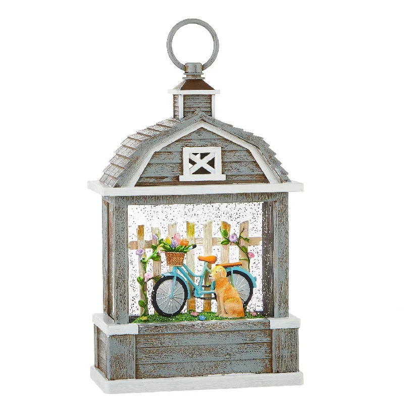 - Pet vitamin complex nutrition tabletsGlitter Barn Water Lantern with Spring Flowers, Bicycle and Dog