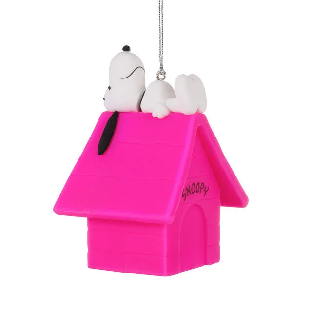 - Remote interactive pet feederHallmark Peanuts® Snoopy on Pink Doghouse Hallmark Ornament