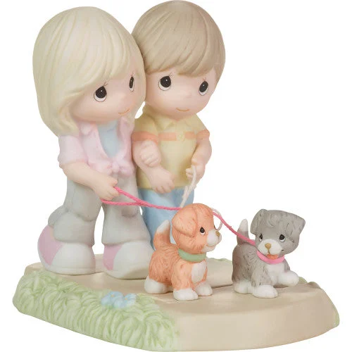 - Automatic induction pet water dispenserPrecious Moments Couple Walking Dogs Together Figurine